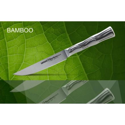  Нож кухонный "Samura Bamboo" для стейка 110 мм, AUS-8